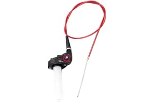 SEIYOGDS Poignée D'accélérateur Avec Câble, Tirage Rapide 50cc Poignées de Guidon de 7/8 Pouces Kit de Câble pour Quad ATV Quad Pit Dirt Bike (Rouge)