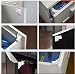 CALISH Baby Safety Cupboard Locks Set No Drilling Magnetic Adhesive Lock for Drawers, Cabinets White (4 Locks+1 Keys)