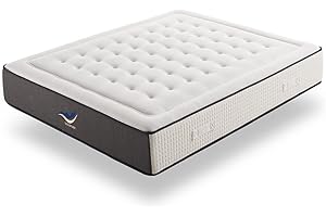 ‎SIMPUR LOW COST Materac hybrydowy SIMPUR Premium 135x190 cm - Wysokość +/- 30 cm - System sprężyn 3,0 - Wielowarstwowy - Niezależność od łóżka - Cichy materac - Wielostrefowy komfort - Doskonała trwałość