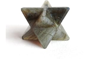 KRYSTAL GIFTS UK Stone of Positive Transformation - Reiki Healing Energy Charged Labradorite Crystal Merkaba Star Including Crystal Description & Beautifully Gift Wrapped
