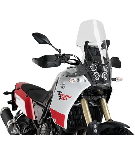 Windschild Für Yamaha Tenere 700 (2019–2022) – Transparent, Aus 4 Mm PMMA-Plexiglas, Italienische Herstellung