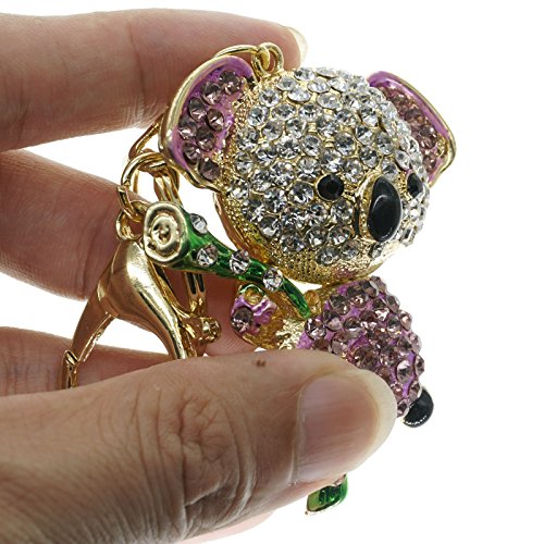 Cooplay - Adorable llavero dorado de koala con cristales Rhinestone hermosos accesorios el mejor regalo para mujer o para el bolso Cooplay - Adorable llavero dorado de koala con cristales Rhinestone hermosos accesorios el mejor regalo para mujer o para el bolso