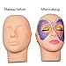 MYSWEETY Training Mannequin Flat Head Practice Make Up Eye False Lashes Eyelash Extensions Lip Tattoo Practice Model Manikin Head +10 False Lashes + Stainless Steel Clip Forceps