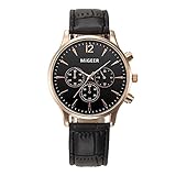 IG-Invictus Luxus Mode Krokodil Kunstleder Herren Analoge Uhr Armbanduhren BK Herrenuhr Schwarz