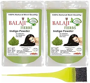 BALAJI HERBS 100% ORGANIC Indigo Powder For Hair & Beard Dye 100g(PACK OF 2)