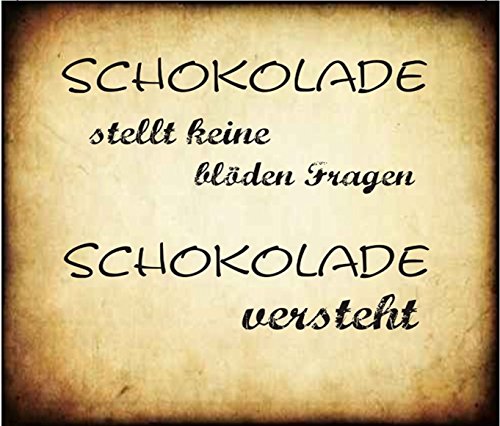 Mousepad / Mauspad " Schokolade stellt keine blöden Fragen " Mousepad - lustige mousepads - Geschenkartikel - Computerzubehör
