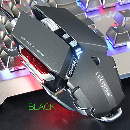 Preisvergleich Produktbild Sansee Verdrahtete Programmierbare Professionelle Optische Mechanische Spielmaus (LUOM G50 250 - 4000DPI) (LUOM G50, Schwarz)