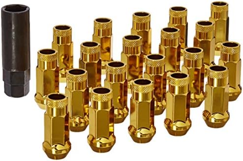 Wheelmate 32906Z Muteki SR48 Open End Lug Nut, Yellow Chrome, 12 x 1.50, 48mm