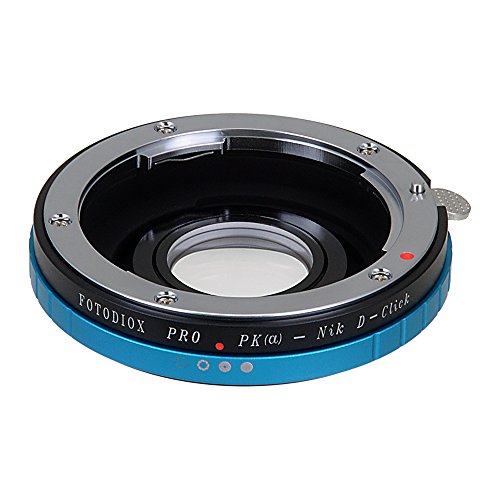 Fotodiox PENTAX K-NIKON cable para cámara fotográfica, adaptador - Adaptador para objetivo fotográfico (Azul, Negro, Metal, Nikon D7100, D7000, D5300, D5200, D5100, D5000, D3300, D3200, D3100, D3000, D800, D800E, D700,...)