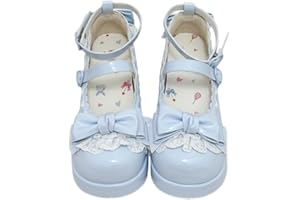 BB BEROBELLO FASHION IS AN ATTITUDE BEROBELLO Sweet Lolita Chaussures à plateforme Kawaii Mary Janes avec nœud et bordure en dentelle