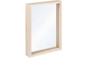 Rayher 62840505 drewniana ramka do ustawienia, kolor naturalny, 16 x 22 x 3,5 cm, lite drewno z podwójną szybą akrylową, ramka na zdjęcia, ramka na zdjęcia, z certyfikatem FSC, duża