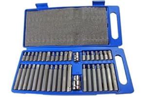 US Pro Bergen B2200 - Juego de 40 llaves de vaso Torx y ranuradas hexagonales