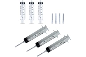 WELLNESS & CARE 8 Jeringuillas 50ml con 8uds de 16G desechables con embalaje individual y esterilizado. Jeringuilla con aguja para dispensación líquidos, alimentacion, jardineria. Jeringa con cabezal luer-lock