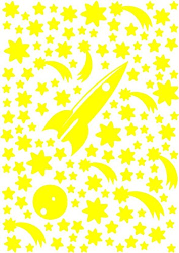 SENSATIONSPREIS Bilderdepot24 Wandtattoo mit SOMMER RABATT Leuchtfolie Weltraum – Fluoreszierend und Nachtleuchtend - 2