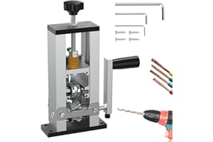 LYPPUL Manual Wire Stripping Machine, Wire Stripper Tool with Hand Crank or Drill Powered, Adjustable Cable Stripper Machine for 1-25mm Scrap Copper Wire Aluminum Wire Recycling