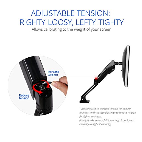 Fleximounts F6 Monitorhalterung Monitorhalter Tischhalterung Standfuß für 10″-30″(25-76cm) LCD LED TV Bildschirme Flachbildschirm, Belastbarkeit:2-9 kg, neigbar, schwenkbar 360 Grad drehbar, höhenverstellbar - 4