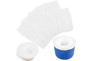 CHONGQILAO Chaussettes de Skimmer de Piscine, 10 Pièces Chaussette Filtre Piscine Filtre Skimmer Piscine Nylon Élastique Réutilisable Pool Skimmer Socks pour Peuvent Emprisonner Pollen, Feuilles, Cheveux
