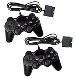 2x Controller fr PS2 Playstation 2 Dual Vibration, wired Gamepad kabelgebunden - 