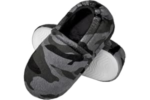 FUPPIA Boys Slippers, Non-Slip Kids Slippers Soft Comfy Memory Foam Slippers for Little/Big Kids Indoor Outdoor Children Slippers