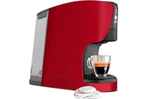 Bialetti Dama, Macchina Espresso a Cialde ESE 100% compostabili, Plastica Riciclata, Rosso