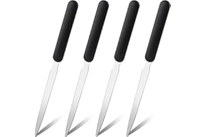 KFDDRN 4 Stück Brieföffner, Edelstahl Hand Umschlag Slitter, Leichtes offenes Buchstabenmesser, Brieföffner für Büro Zuhause Schulbedarf