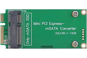 BEWINNER Adapterkarte, 3x5cm mSATA Adapter auf 3x7cm Mini PCI-e SATA SSD S101 900 901 900A T91 Riser Karte für Eee PC 1000, Adapterkonverter für PC Laptop