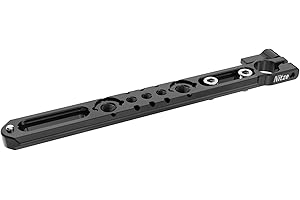 Nitze NATO Rail con 15mm Rod Clamp, Sgancio Rapido NATO Rail in Lega Alluminio con Anti-off Pin e Punti Montaggio Multipli, NATO Rail Compatibile con NATO Monitor Supporto, EVF (7"/178 mm) - N49-NC7
