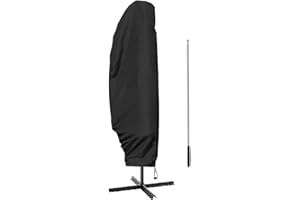 Linxor - Housse de protection imperméable et anti-uv pour parasol déporté - Noir - 3 tailles