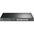 TP-Link TL-SG1218MP 18 Port Gigabit PoE Switch, 16× Gigabit PoE+ Ports, 802.3af/at 30W, 250W Total Budget, Network Switch, Metal Case, Ethernet Switch, Plug & Play