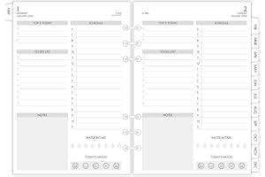 newestor 2024 Daily Planner Refills A5 Size, One Page Per Day, Monthly Tabs, 6-Hole Punched, Jan 2024 - Dec 2024 (DPR-6H)