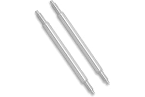 BUCKLE & STITCH Swiss Made Universal Watch Spring Bars | Fits Any Watch With 18mm to 24mm Lug Widths | Sold As Pair | 1.8mm Diameter | Waterproof Stainless Steel Pins | Fits 18mm 19mm 20mm 21mm 22mm 23mm 24mm Lugs