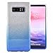 Price comparison product image COOVY Cover for Samsung Galaxy Note 8 SM-N950/SM-N950F/SM-N950FD thin and lightweight protective shell, plastic + TPU silicone case, gleaming glitter design | Color blue