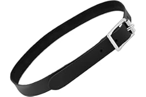 JOYZAN Sporenriemen Leder Schwarz, Schwarze Riemen Reitzubehör Handgefertigter Reitriemen Western Ledergürtel solide Sporn Mit Metallschnallen PU Leder verstellbar solide Sporn Gurt Reiten Sport Zubehör