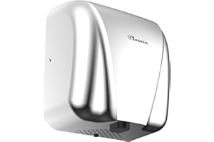 PLUSSEN Hand Dryer 304 Stainless Steel Commercial Hand Dryer Fast Drying in10s, Automatic Hand Dryers for Toilet Bathroom,Warm Air 220-240V, Plug in