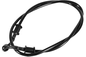 ARAMOX Tubo flessibile dell'olio del freno del motociclo, tubo della linea del tubo dell'olio della frizione del freno in acciaio intrecciato colorato(900mm-Nero)