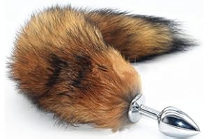 YOCITOY Loveusexy Cola del zorro anal erótico de acero inoxidable para esclavitud, Sm, Cosplay y juguetes sexuales para unisex-adulto Medio