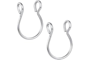POPUHOOPS Hypoallergenic Surgical Steel 20G 8mm Fake Nose Ring Hoop for Faux Lip Septum Nose Ring Set Non Piercing Clip On Hoops Faux Piercing Helix Cartilage Lip Septum Jewelry Set