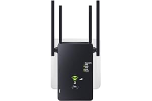 GLXERTVZ WLAN Repeater WLAN Verstärker 1200Mbit/s Dualband 2,4GHz+5GHz WiFi Booster mit Repeater/Router/Access Point Modus,4 Antenne,Einfache Einrichtung,WiFi Range Extender Mit LAN/WAN Port