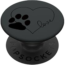PopSockets PopGrip Dackel Design – Ausziehbarer Handy-Griff Mit Wechselbarem Top, Rosa/weiß, Für Tierliebhaber