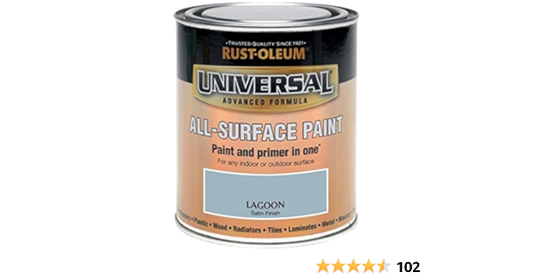 Rust Oleum Universal All Surface Brush Paint And Primer Satin Lagoon 750 Ml Amazon De Baumarkt