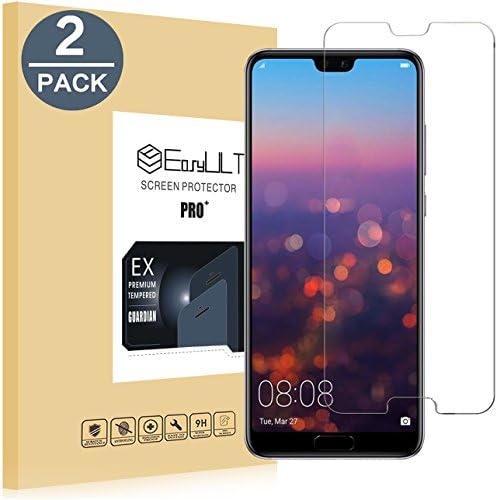 EasyULT [2 pack] Screen Protector Huawei P20 Pro, Tempered Glass Screen Protector Film for Huawei P20 Pro(9H Hardness,0.26mm Thick,2.5D)