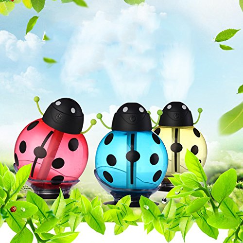 USB Mini Marienkäfer Muster Luftbefeuchter Haus Tisch Dekor – Gelb - 8