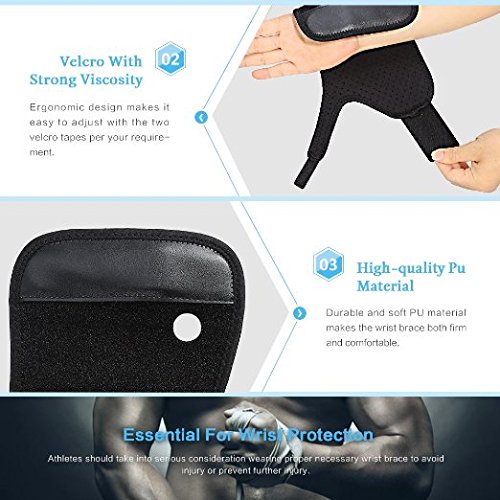 Yosoo Handgelenkschiene, Handgelenkbandage, Handgelenkstütz, ideal für Sport, nur für recht Hand - 5