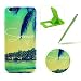 Produktbild iPhone SE Hülle Silikon Schutzhülle Tasche Case,iPhone 5S Weiches Silikon TPU Gel Bumper Case Etui Schale Cover Skin,Herzzer Modisch Hochwertig Ultra Dünn Slim Thin Bunt Handytasche Mit [Grüne Insel Sommer Muster] Guter Schutz Kratzfest Flexibel Leicht Gummi Rubber Jelly Soft Protective Stabil Handyhülle Schutztasche Back Cover Case Shell für Apple iPhone SE/iPhone 5/5S + 1 x Frei Grün Handy Halterung Ständer + 1 x Frei Grün Touch Pen Stift Stylus