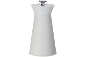 A di Alessi Pepe Le Moco Salt Mill, White, (AJM10 W), 17 x 6.6 x 24 cm