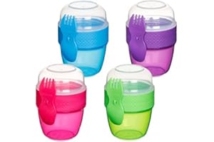 Sistema Snack Capsule To Go | with 2 Compartments & spork | 515 ml | Minty Teal