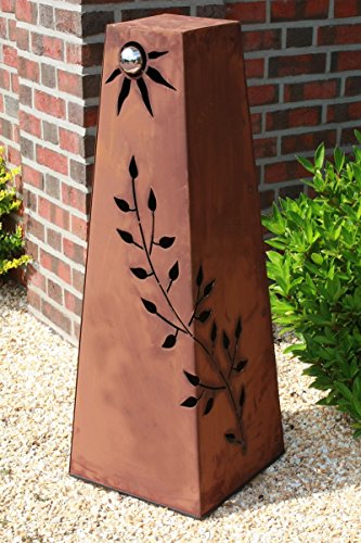 Rost Säule konisch + Schale RS72+S11 XL Säule „kostenloser Versand“ Blumen Deko Garten Rostsäule + Rostschale - 3