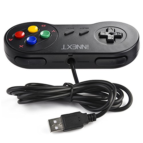iNNEXT 2x Nueva Retro USB para S  per SNES controlador Mando de juegos Controller para PC   Mac