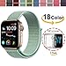 Produktbild Chok Idea Strap für Apple Watch Armband 42mm,Mit Klarer TPU Case,Nylon Sport Loop Ersatzband für iWatch Apple Watch Serie 3 2 1,Nike+,Hermès,Marine Green