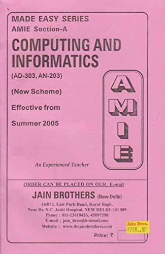 AMIE - Section - (A) Computing and Informatics (AD-303,AN-203) Diploma Solved and Unsolved Paper (Summer,2016)